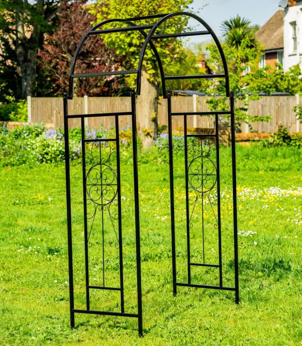Woodside Northwold Metal Garden Arch, Traditional Decorative Archway ...