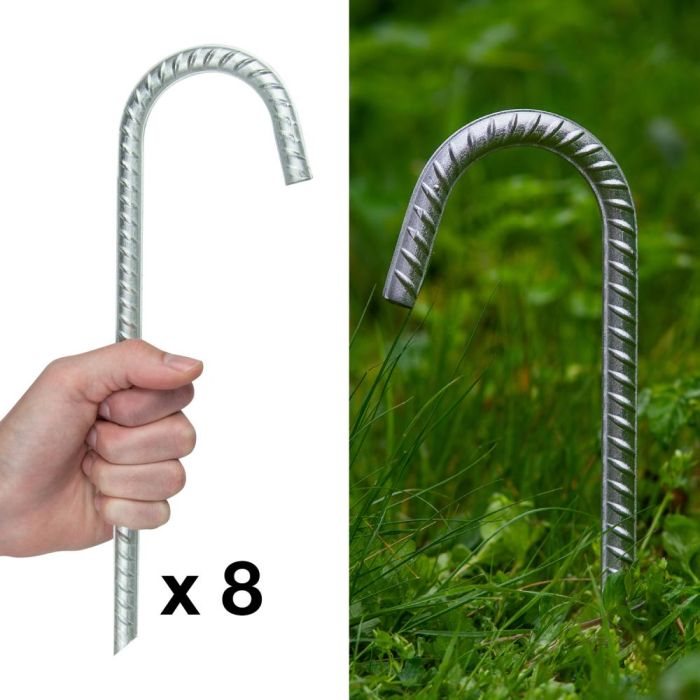 Metal tent pegs best sale